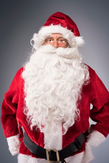 Free Photo portrait of amicable santa claus