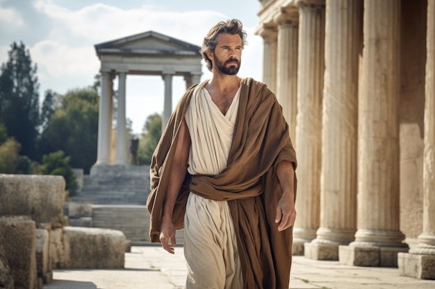 Free photo portrait of ancient greek philosopher