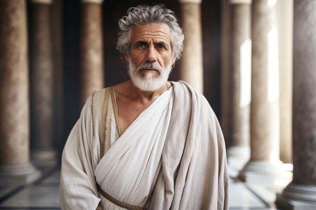 Free photo portrait of ancient roman man