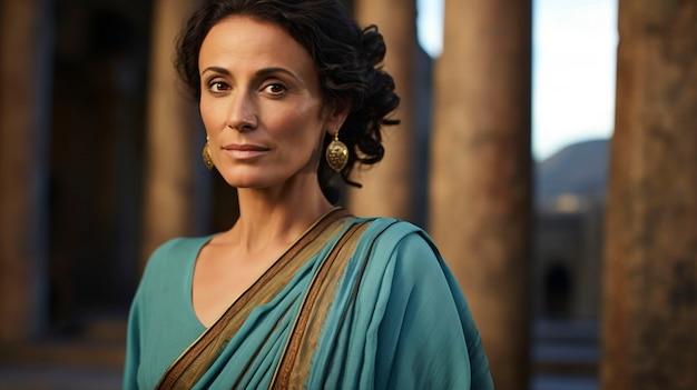 Free photo portrait of ancient roman woman