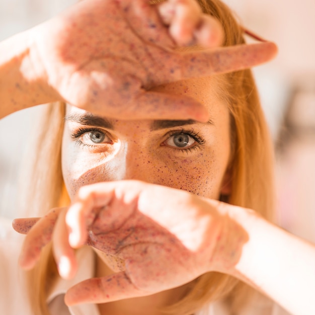 Portrait of artistic girl