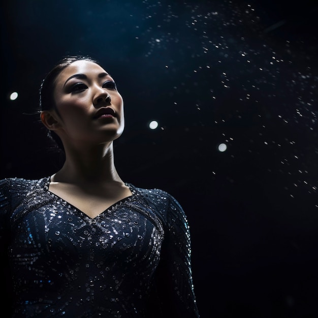 Free Photo portrait of asian gymnast getting ready for competition