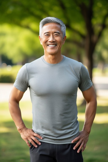 Portrait of asian man smiling