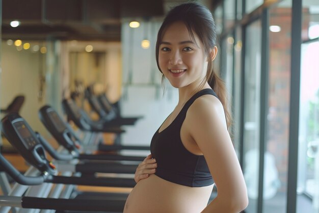 Portrait of asian pregnant woman