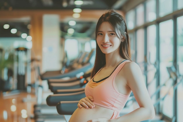 Portrait of asian pregnant woman