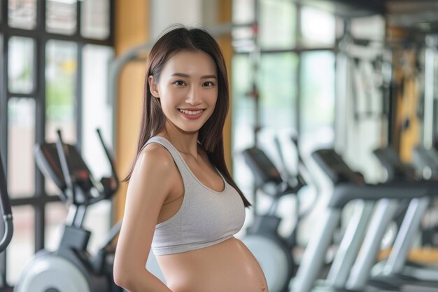 Portrait of asian pregnant woman