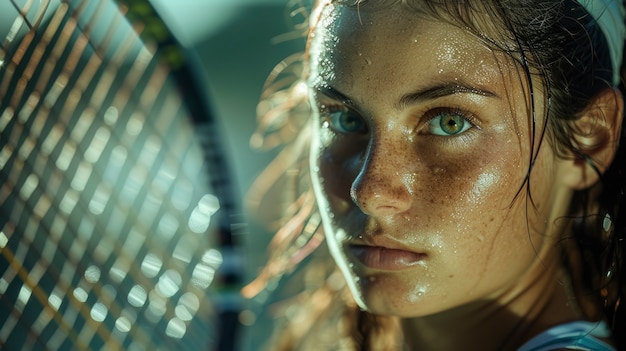 Free photo portrait of athletic woman competing in the olympic games tournament