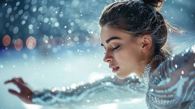 Free Photo portrait of athletic woman competing in the olympic games tournament