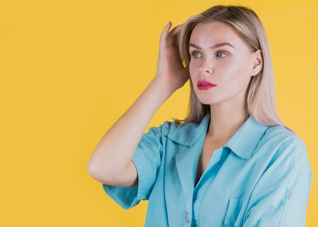 Portrait of attractive woman posing