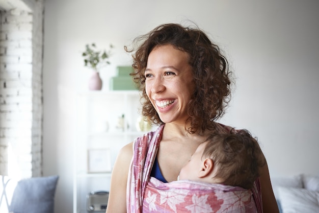 A portrait of a baby boy and mother