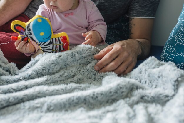 Portrait of baby at home