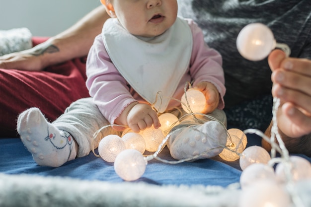 Portrait of baby at home