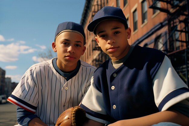 Portrait of baseball players