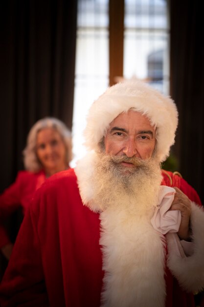 Portrait of bearded santa claus