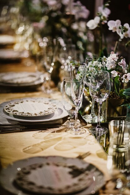 Portrait of beautiful cutlery and crockery