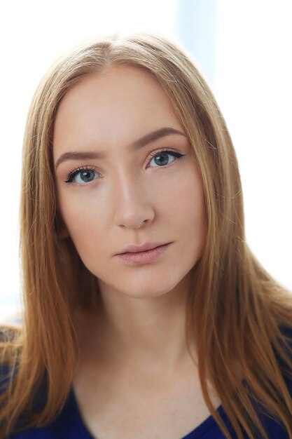 Portrait of beautiful ginger woman