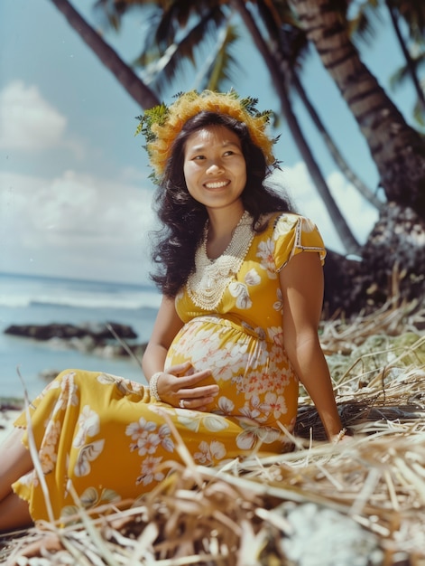 Portrait of beautiful pregnant woman