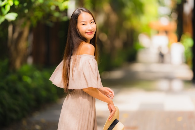 Portrait beautiful young asian woman smile happy 