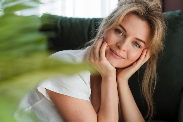 Portrait of a beautiful young woman