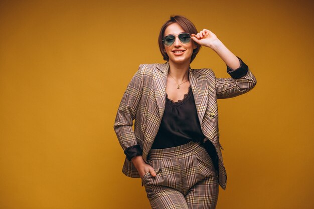 Portrait of business woman in suit isolated