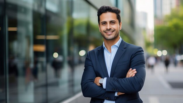 Portrait of businessman smiling