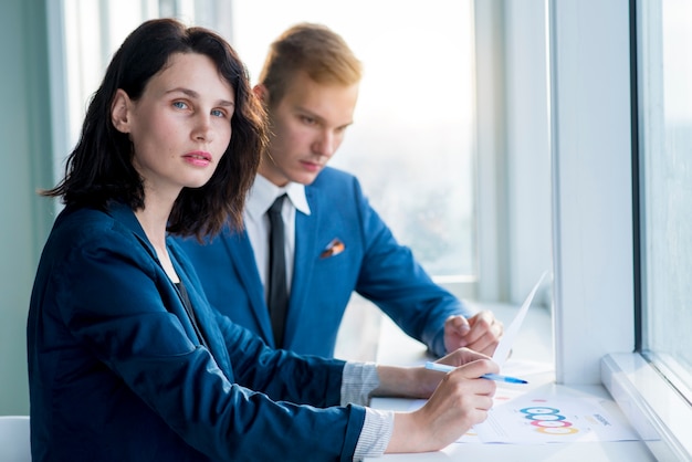 Portrait of a businesswoman sitting in office