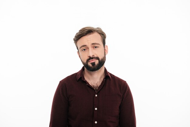 Portrait of a charming young man looking