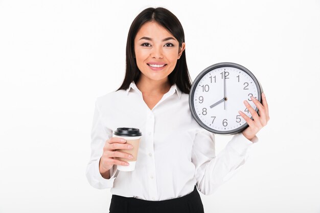 Portrait of a cheerful asian businesswoman