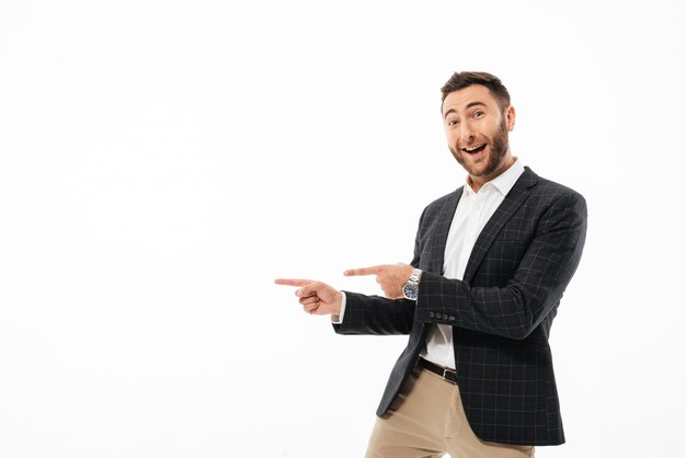 Portrait of a cheerful happy man standing