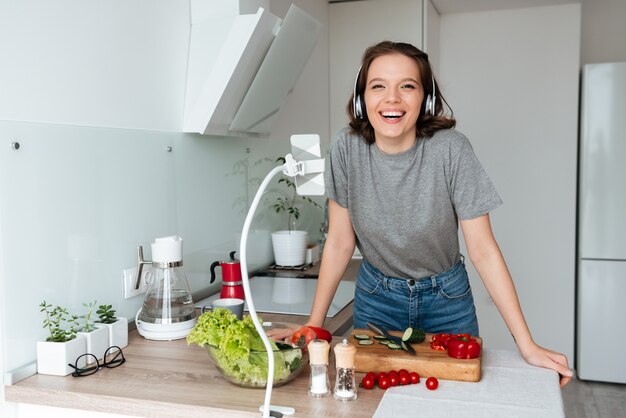 Portrait of a cheerful happy woman