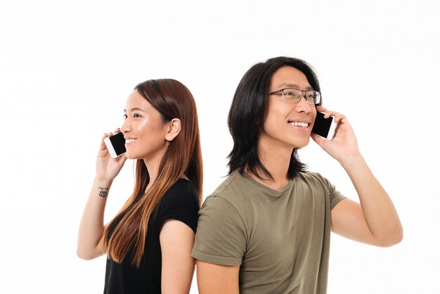 Portrait of a cheerful young asian couple