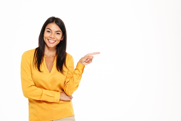 Portrait of a cheerful young woman