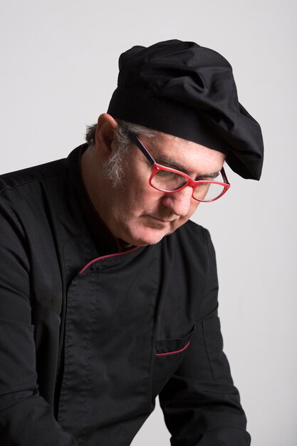 Portrait chef in kitchen