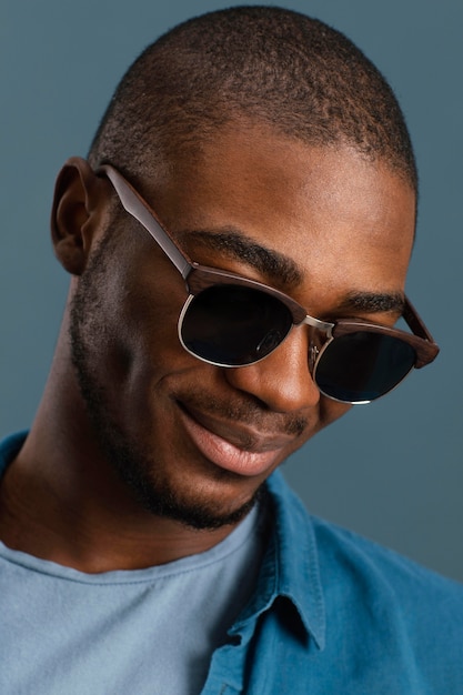 Portrait of cool man with sunglasses