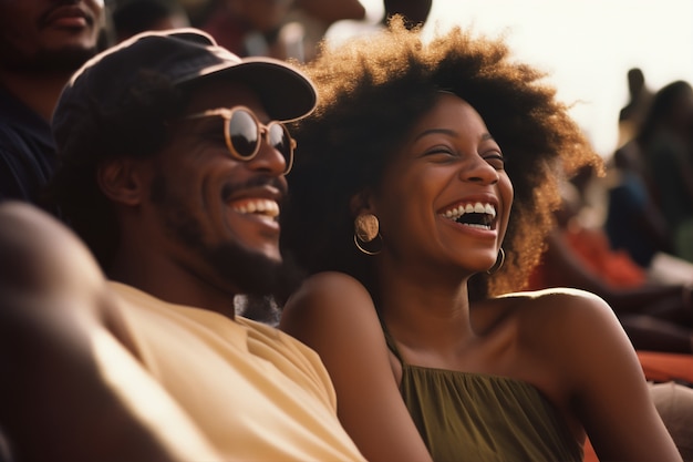 Portrait of couple having fun