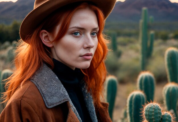 Portrait of cowboy with out of focus background