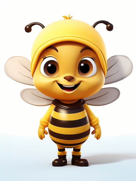 Free photo portrait of cute animated bee