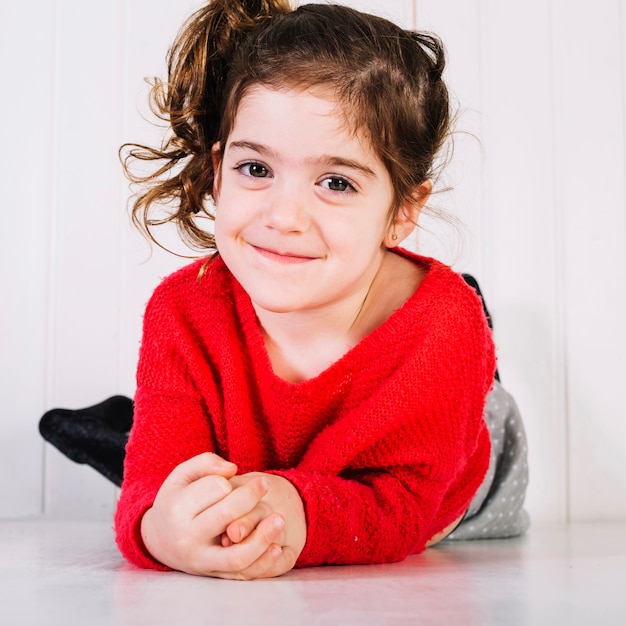 Free Photo portrait of a cute smiling girl