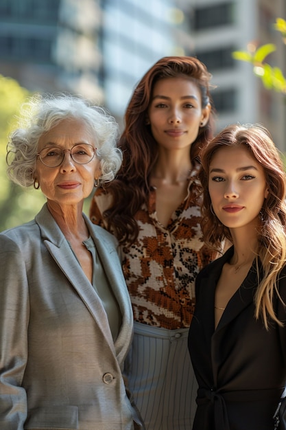 Free photo portrait of diverse women of different ages