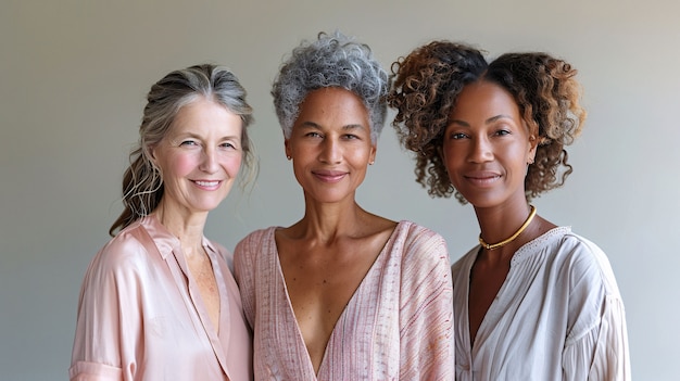 Free photo portrait of diverse women of different ages