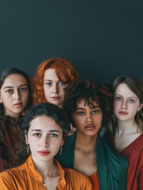 Portrait of diverse women together