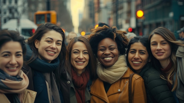 Free photo portrait of diverse women together