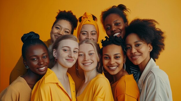 Portrait of diverse women together