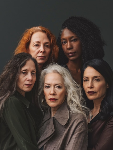 Free photo portrait of diverse women together