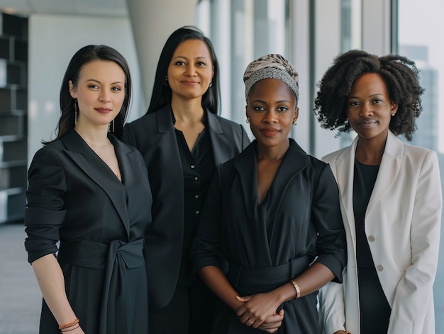 Portrait of diverse women together