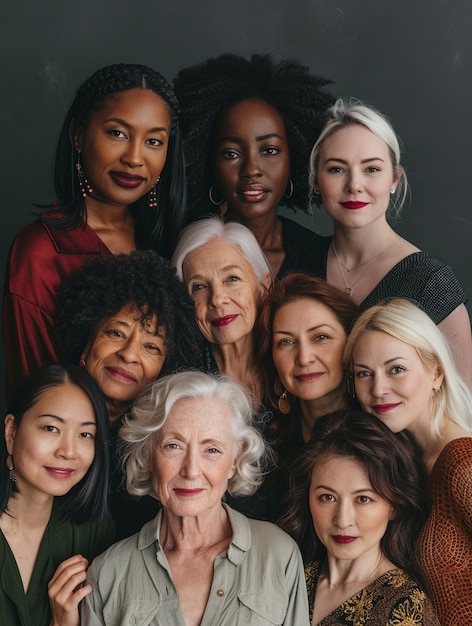 Free photo portrait of diverse women together