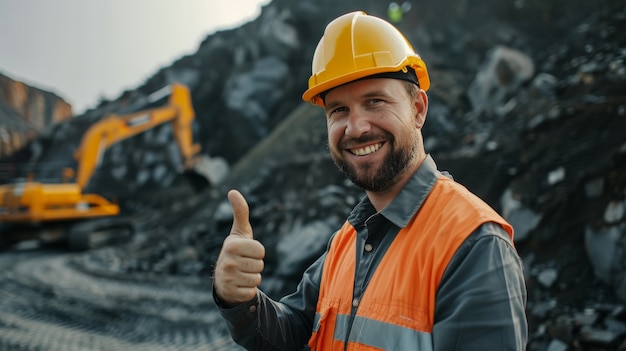 Free photo portrait of engineers during work hours on the job site