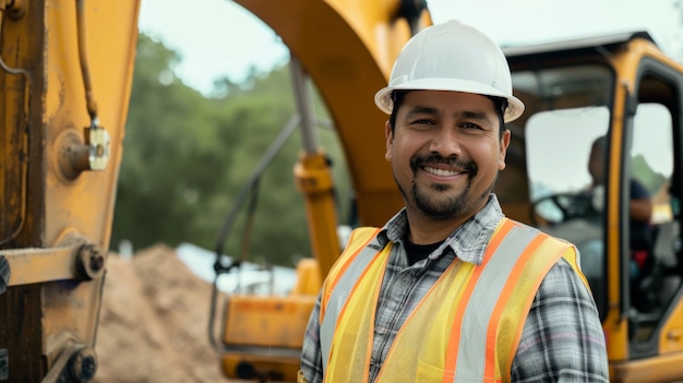 Free photo portrait of engineers during work hours on the job site