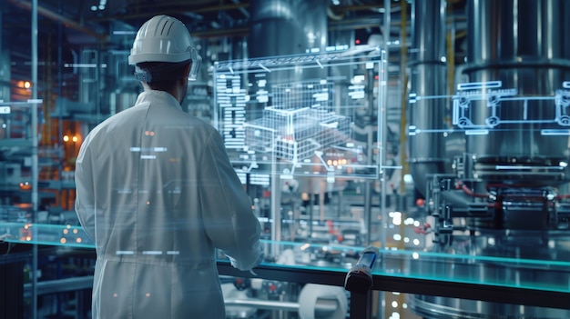 Free Photo portrait of engineers during work hours on the job site