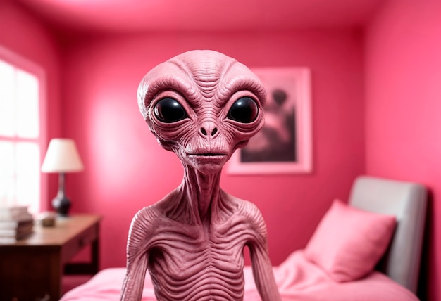 Free photo portrait of extraterrestrial creature or alien